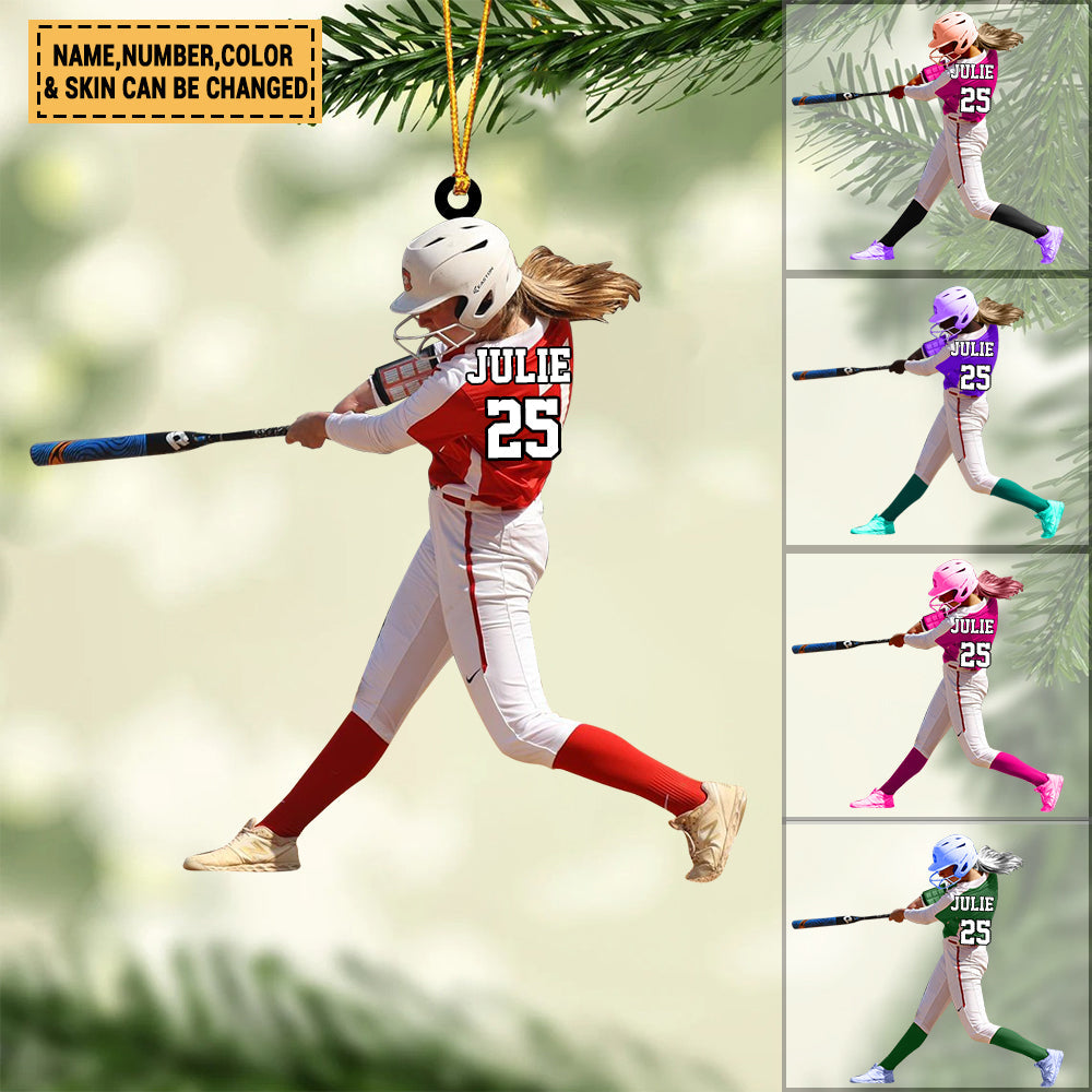 Custom Personalized Baseball/Softball Acrylic Christmas Ornament, Gift For  Baseball/Softball Lovers