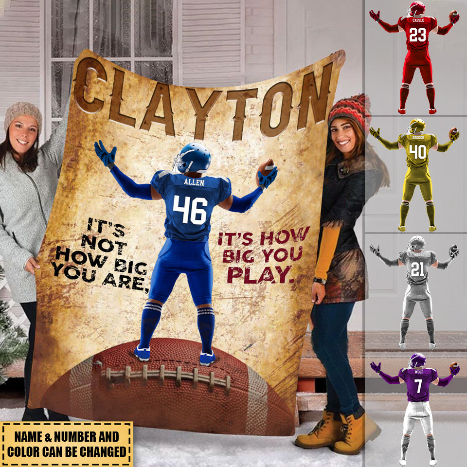 Personalized American Football Fleece Blanket-Gift For Football Lovers