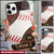 Personalized Love Baseball Glass Phone Case