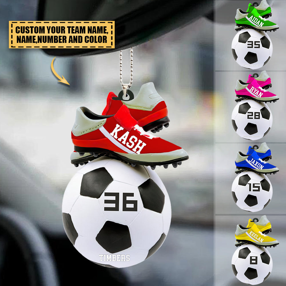 2022 Personalized soccer Christmas Ornament-Great Gift Idea For Soccer Players&Soccer Lovers